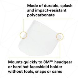 LENS FACESHIELD CLR 8