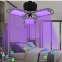 UV STERLIZER LIGHT 60W UVC TREFOIL UV LAMP ADJ ANGLE E27/B22 ULTRAVIOLET KILLER FOR HOME GERMICIDAL