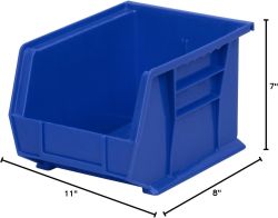 BIN 10.75 X 8.25 X 7 BLUE