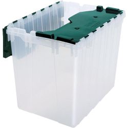 BIN CLR 21X15X17" W/LID