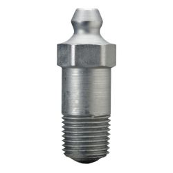 ALEMITE® 1607-B STRAIGHT THREAD FORMING GREASE FITTING ZERK, 1/8 IN PTF SAE SPECIAL SHORT THREAD, 1-1/4 IN OAL, 25/32 IN L SHANK, STEEL, TRIVALENT ZINC PLATED