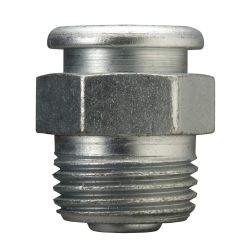 ALEMITE 1820-1 GIANT BUTTON HEAD FITTING, 1-1/16"OAL, 1/2" SHANK LENGTH, 15,000 PSI, 1/2" MALE NPTF