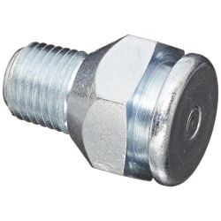 ALEMITE 1823-1 GIANT BUTTON HEAD FITTING, 1-1/4" OAL, 7/8" HEX, 1/2" SHANK LENGTH, 1/4" MALE NPTF