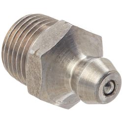ALEMITE 1961-B NON-CORROSIVE FITTING, STRAIGHT, 1/8" PTF, MATERIAL-MONEL, 3/4" OAL, 5/16" SHANK LENGTH, 7/16" HEX, 1/8" PTF