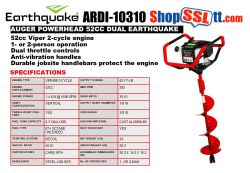 AUGER POWERHEAD 52CC DUAL  EARTHQUAKE