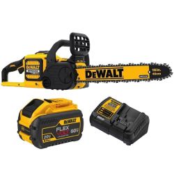 CHAINSAW 16" FLEXVOLT 60V 9AH BATTERY+ DCB115 CHARGER KIT