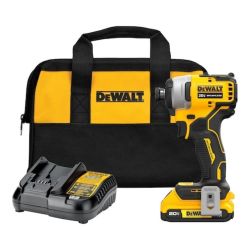 DRILL IMPACT DRIVER 1700# ATOMIC 20V BL 2AH BATT DCB203+CHARGER+BAG