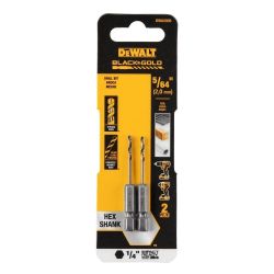 BIT DRILL IMP HSS5/64 2PK 1/4 HEX SHANK BLK & GOLD