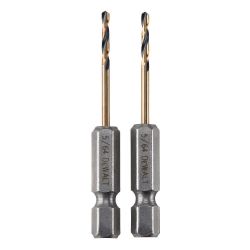 BIT DRILL IMP HSS5/64 2PK 1/4 HEX SHANK BLK & GOLD