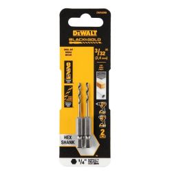 BIT DRILL IMP HSS3/32 2PK 1/4 HEX SHANK BLK & GOLD
