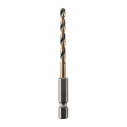 BIT DRILL IMP HSS 9/64" 1/4 HEX SHANK BLK & GOLD