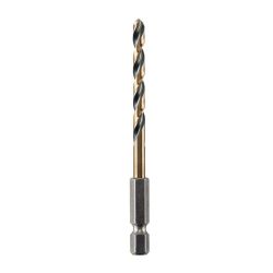 BIT DRILL IMP HSS 11/64" 1/4 HEX SHANK BLK & GOLD