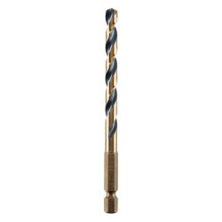 BIT DRILL IMP HSS 1/4" 1/4 HEX SHANK BLK & GOLD