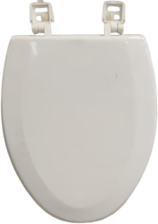 SEAT TOILET ELONGATED MOLDED WOOD WHT