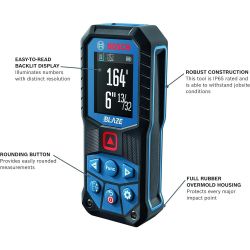LASER DISTANCE MEASURE RED 165'AA  BLAZE GLM165-22