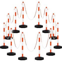 Amylove 12 Packs Traffic Delineator Post Cone with Base