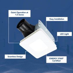 FAN BATH EXHAUST 80CFM