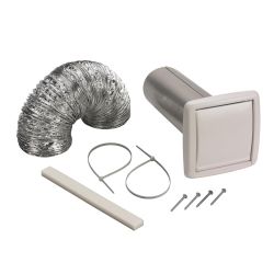 VENT WALL KIT 4"X5' DUCT 3-4" ADAPTOR  4" DIA CONN