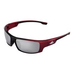GLASSES SAFETY SLV MIRROR RED/BLK FRAME DORADO