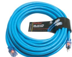 CORD EXT 50' 12/3 BLUE