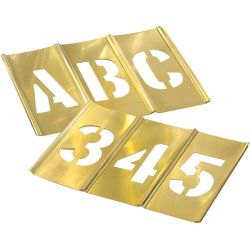 STENCIL LETTER & NUMBER BRS 45PCS 6