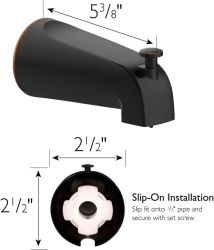 SPOUT DIVERTER BATHR 1/2