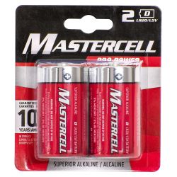 BATTERY ALKALINE D 2PK DORCY MASTERCELL