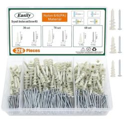 SCREWS KIT & ANCHOR SELF DRILLING NYLON 320PCS