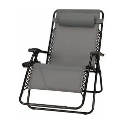 CHAIR FOLDING GRAY XL COATED STEEL FRAME