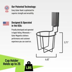 HOLDER CUP HOOK TYPE 25LB