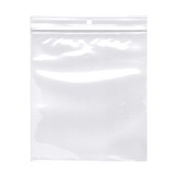 BAG ZIP+HOLE4M 8X10 100PC