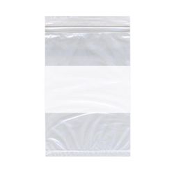 BAG ZIP WHTBLOK 3X5 100PC
