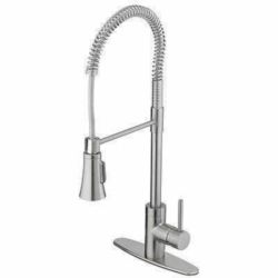 FAUCET INDS SS SNGL HNDLE W/ PULL DOWN SPRAY HEAD