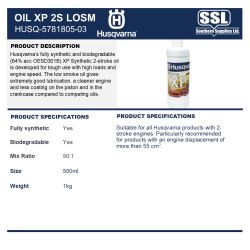 OIL XP 2S LOSM 500ML 15OZ, 5781805-03 50:1 2ST LOSMK