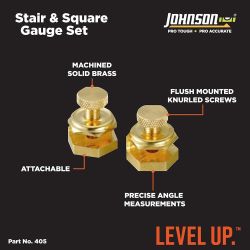 GAUGE SET STAIR/SQU BRASS 