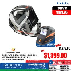 MASK AUTO DIGTL 3.94X3.28 + RWX-2000 AUTODARK MASK 3.54X1.57" 9-13
