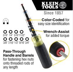 DRIVER MULTI-NUT 9IN1 SAE