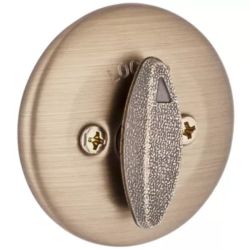LOCK DEADBOLT SING CYL ANTIQUE BRASS