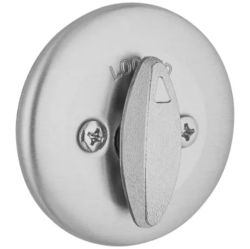 LOCK DEADBOLT SING CYL SATIN CHROME