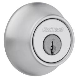 LOCK DEADBOLT SING CYL SATIN CHROME
