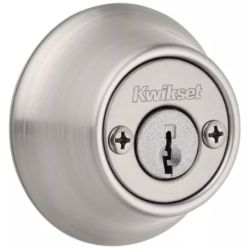LOCK DEADBOLT DOUBLE CYL SATIN CHROME