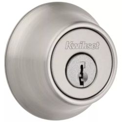 LOCK DEADBOLT DOUBLE CYL SATIN CHROME