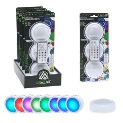 LIGHT PUCK LG 50L 3AA RGB W/ REMOTE CONTROL