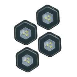 LIGHT PUCK HEX 4PK 30LUM BATT POW
