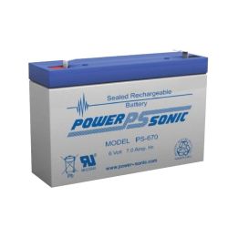 BATTERY REPL 6V 7AMP POWER SONIC