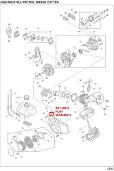 WASHER FLAT5 BRSH RBC414U