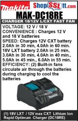 CHARGER 18/12V L/CXT FAST. FAN 18V-5A-45M 12V-4A-1HR