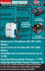 SPRAYER 4G 73PSI 3A 18V. 23-5/8