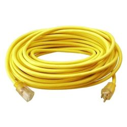CORD EXT 50' 12/3 YEL SJTW LIGHTED END