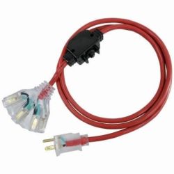 CORD EXT 14/3 RED 25FT OUTDOOR SJTW-A 15A